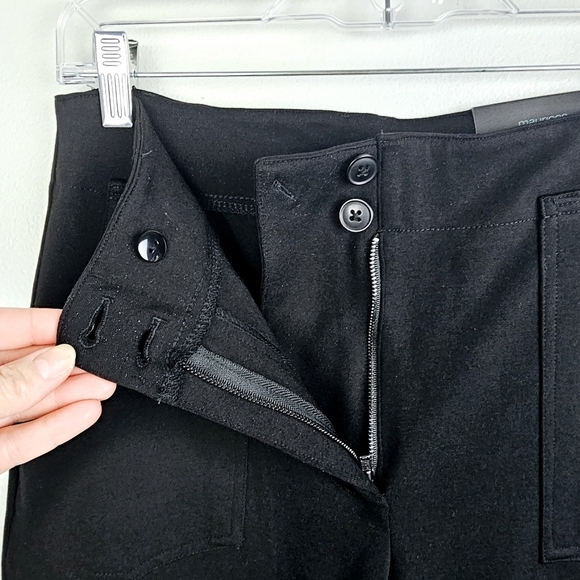 Maurices Black Ponte Patch Pocket High Rise Wide Leg Dress Pant NWT - Picture 11 of 16